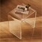 C-Shaped Lucite Clear Side Table Acrylic End Table for Living Room & Study